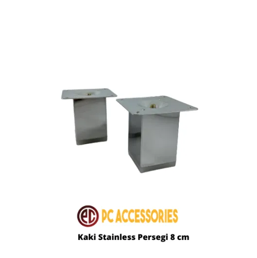 Aksesoris dan Peralatan Sofa Kaki Stainless Persegi 8cm 1 18